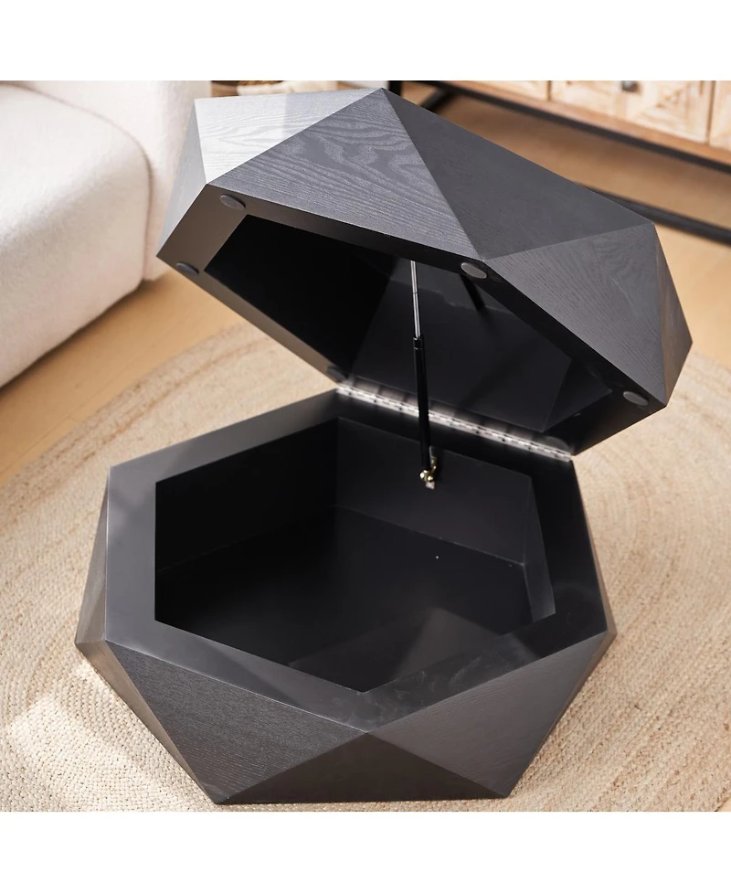 Streamdale Furniture Retro Flip Top Coffee Table with Hidden Storage