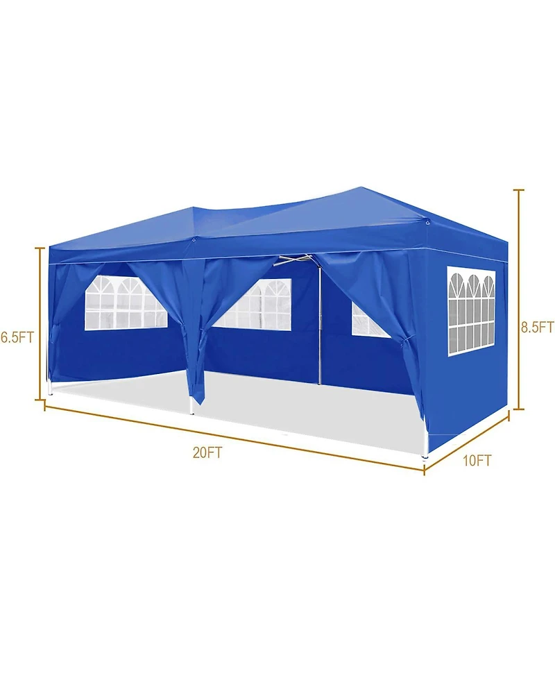 Streamdale Furniture Folding Canopy with 6 Removable Sidewalls, Upf 50 Gazebo