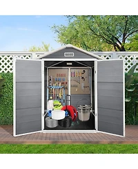 Streamdale Furniture Plastic Outdoor Storage Shed with Lockable Door
