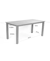 Streamdale Furniture Wooden-textured dining table, high quality feel