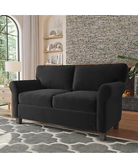 Streamdale Furniture 57" Modern Corduroy 2-Seater Sofa with Removable Cushions & Padded Armrests