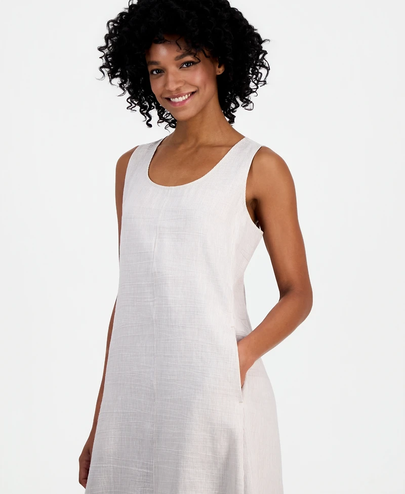 Eileen Fisher Women's Striped Sleeveless Scoop-Neck Dress