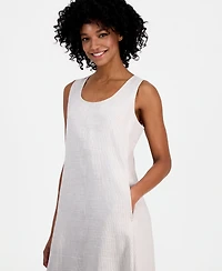 Eileen Fisher Women's Striped Sleeveless Scoop-Neck Dress