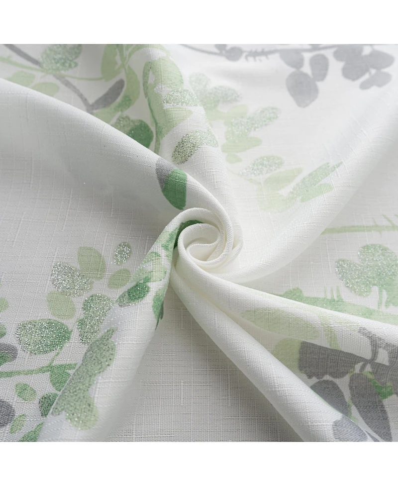 Olivia Gray 100% Polyester 140 Gsm Aiden Printed Textured Grommet Curtain Panel