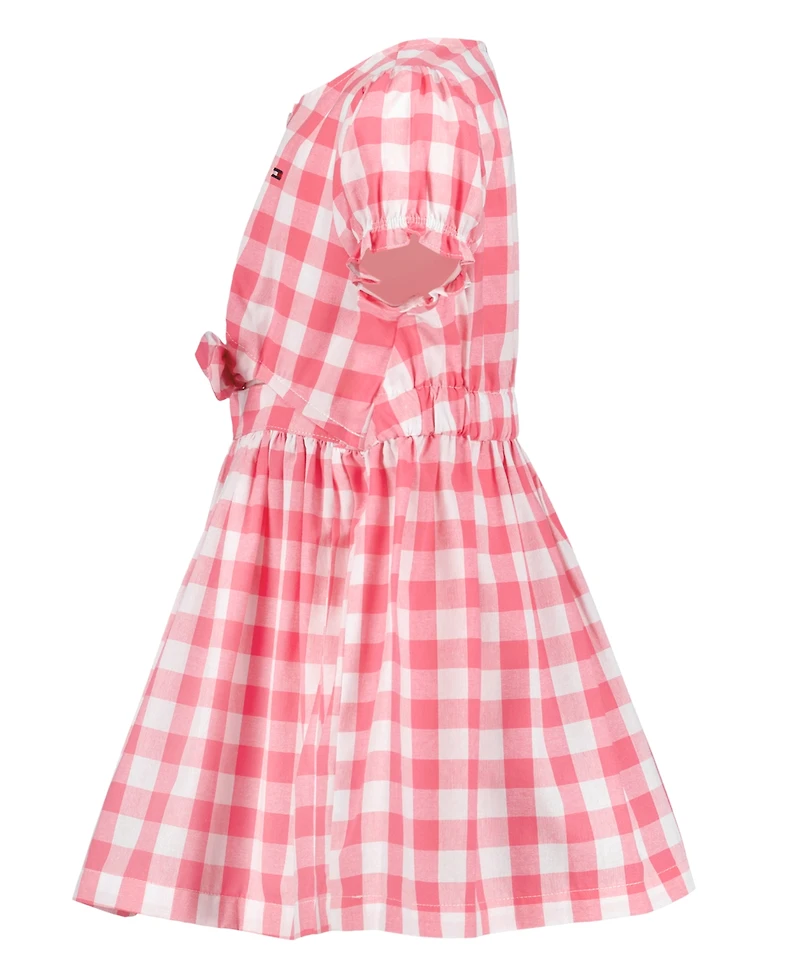 Tommy Hilfiger Girls' 2T-6X Gingham Tie-Front Dress