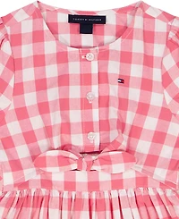 Tommy Hilfiger Girls' 2T-6X Gingham Tie-Front Dress