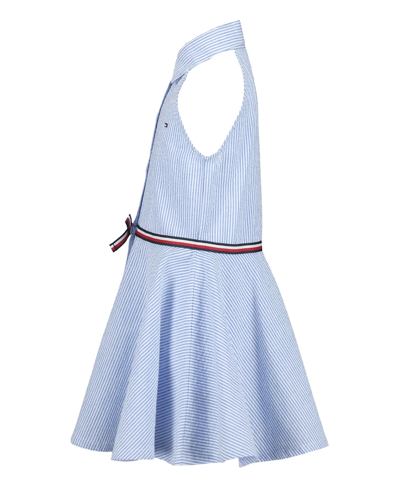 Tommy Hilfiger Girls' 2T-6X Ithaca Stripe Halter Polo Dress