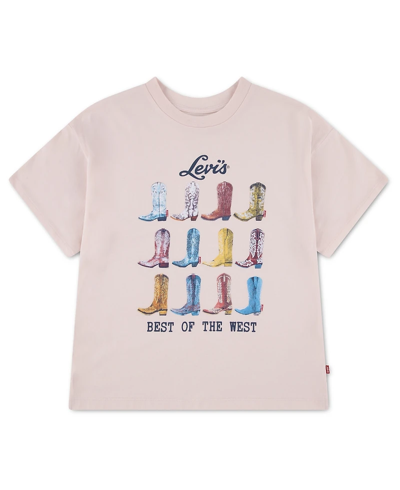 Levi's Girls' 7-16 Oversized Boots Crewneck T-Shirt