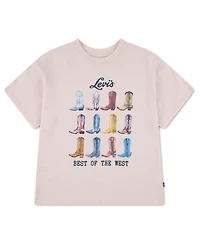 Levi's Girls' 7-16 Oversized Boots Crewneck T-Shirt