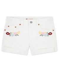 Levi's Girls' 7-16 Embroidered High-Rise Crochet Applique Shorts