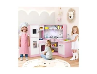 Slickblue Kids Corner Pretend Kitchen Playset with Separated Washing Basin