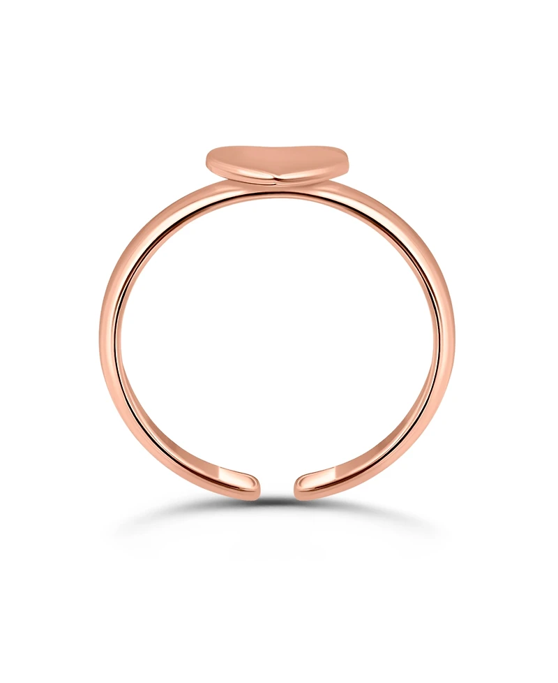 Giani Bernini Polish Heart Adjustable Toe Ring. 18KT Rose Gold over Sterling Silver. Created for Macy's.