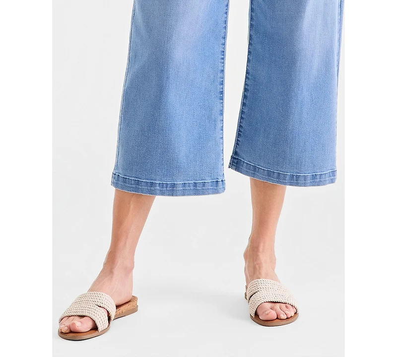 Style & Co Women's Cropped High Rise Wide-Leg Jeans, Macy's Exclusive
