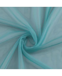 Kate Aurora Coastal Pastel Colored Light & Airy Sheer Voile Window Curtains - 52 in. W x 84 L, Baby Blue