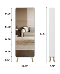 Rainsken Mirror Shoe Cabinet