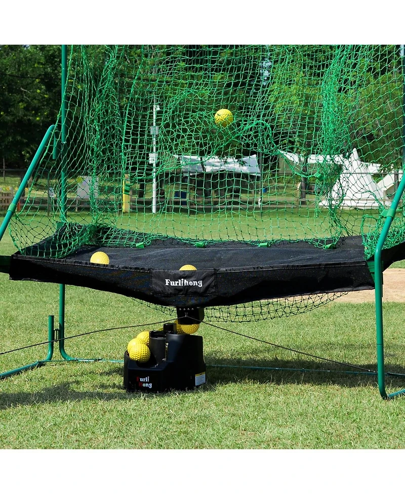 Furlihong Heavy Duty Baseball and Softball Recycling System Net with Iron Frame and Waterproof Netting