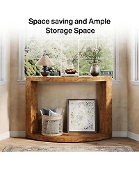 Tribesigns 2-Tier Wooden Console Table for Living Room, 47.24" Farmhouse Entryway Table for Foyer