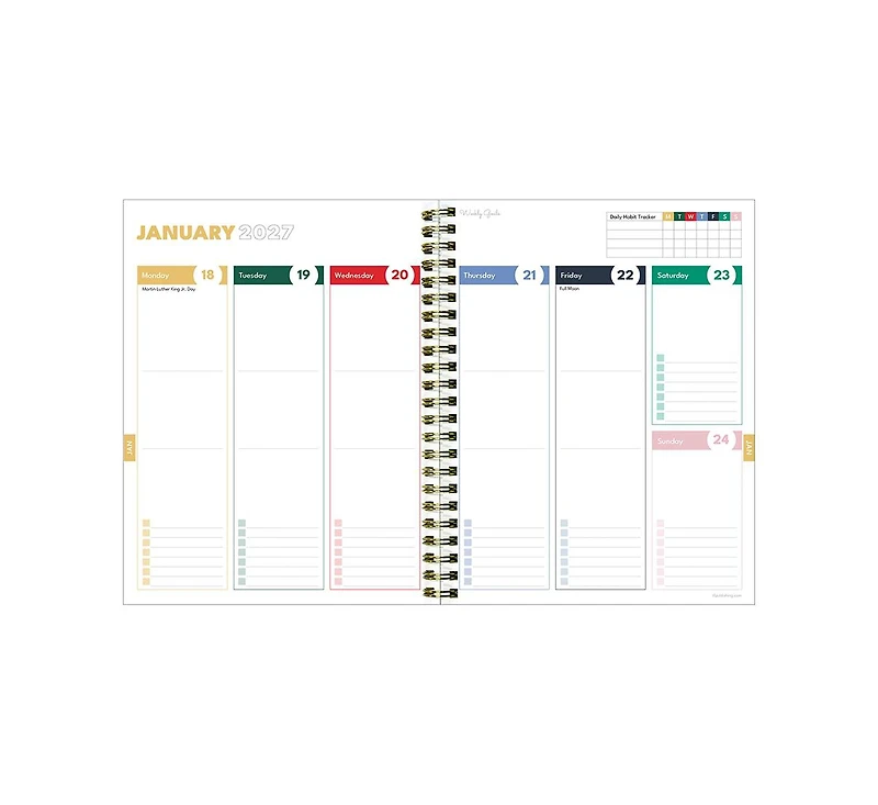 Tf Publishing Paper Goods July 2026 - June 2027 Lovely Lemon Medium Weekly Monthly Planner