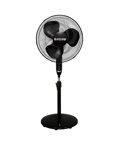 Hurricane Supreme 16" 3 Speed Oscillating Stand Pedestal Fan with Remote