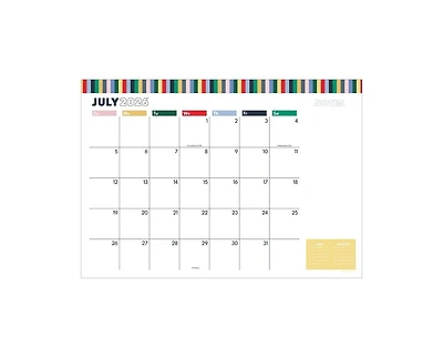 Tf Publishing Paper Goods July 2026 - June 2027 Long Weekend Medium Desk Pad Monthly Blotter Calendar