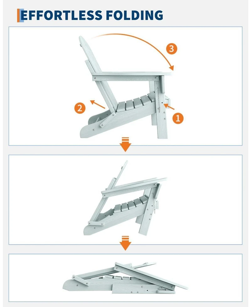 Gaomon Folding Adirondack Chairs Set of 6