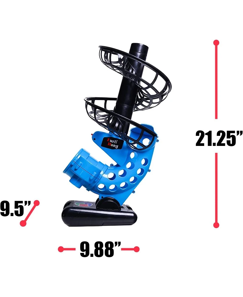 Furlihong Portable Baseball Pitching Machine with Bat and 12 Training Balls Battery Powered with 3 Adjustable Launch Angles for Kids and Beginners