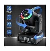 Artudatech 100W Rgbw Moving Head Stage Light with Dynamic Pattern & Rainbow Effects, Sound/Dmx Ready