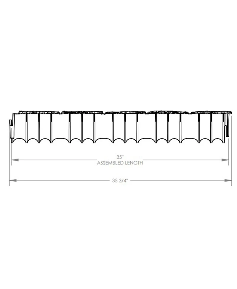 Suncast Quick Edge Resin Material 35 Inch Single Strip Lawn Edging, Flagstone