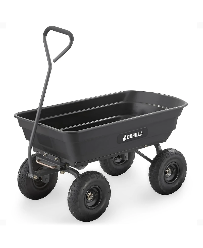 Gorilla Carts Poly Garden Dump Cart Camping Beach Wagon