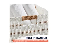 Ornavo Home 6 Pack Paper Wicker Storage Cube Bin Shelf Basket