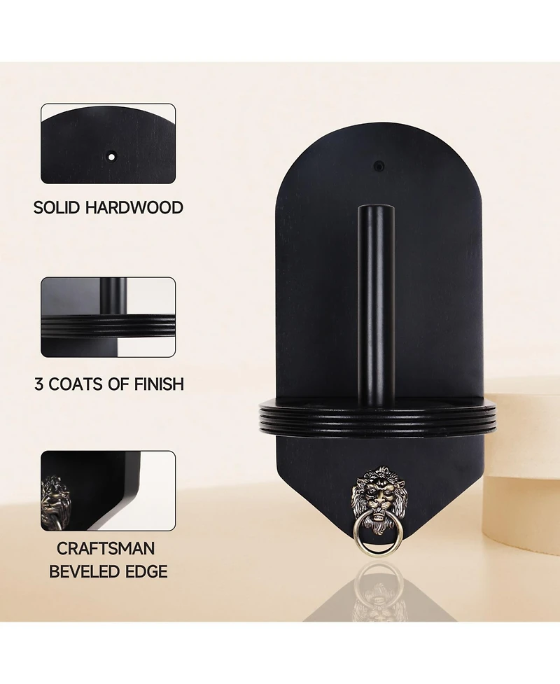 Gse Games & Sports Expert Wall Mounted Wood Cone Chalk Holder, Pool Table Billiard Accessories