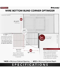 Rev-a-Shelf Pullout Corner Cabinet Organizer w/ Soft-close Three-Tier, 5PSP3-18SC-cr