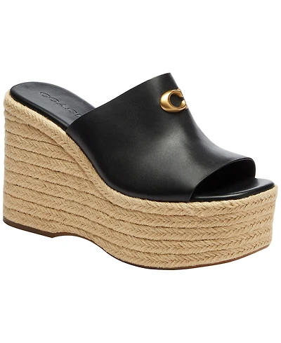 Coach Women's Wedge Espadrilles Slip-On Sandals
