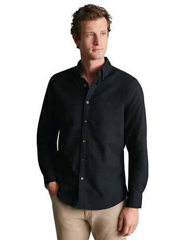 Charles Tyrwhitt Men's Button-Down Stretch Washed Oxford Slim-Fit Shirt