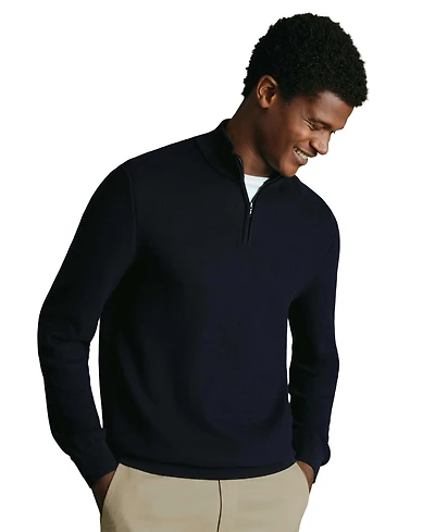 Charles Tyrwhitt Men's Honeycomb Regular-Fit Knit Sweater