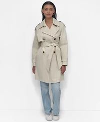 Dkny Jeans Women's Double Breasted Trench Coat