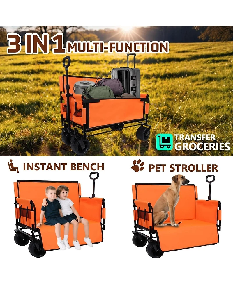 Rainsken Convertible Folding Wagon Cart