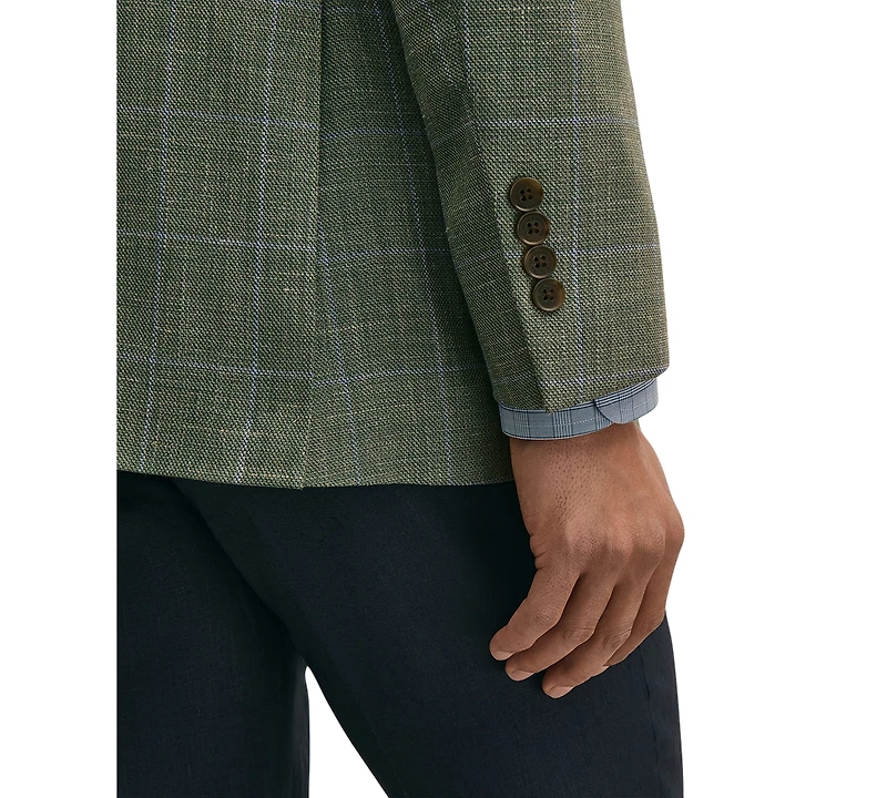 B by Brooks Brothers Men's Hopsack Classic-Fit Wool Blazer