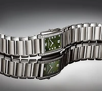 Stuhrling Serafine 4089.3 Women s Rectangular Quartz Watch, Mother-of-Pearl Dial & Swarovski Crystal Bezel