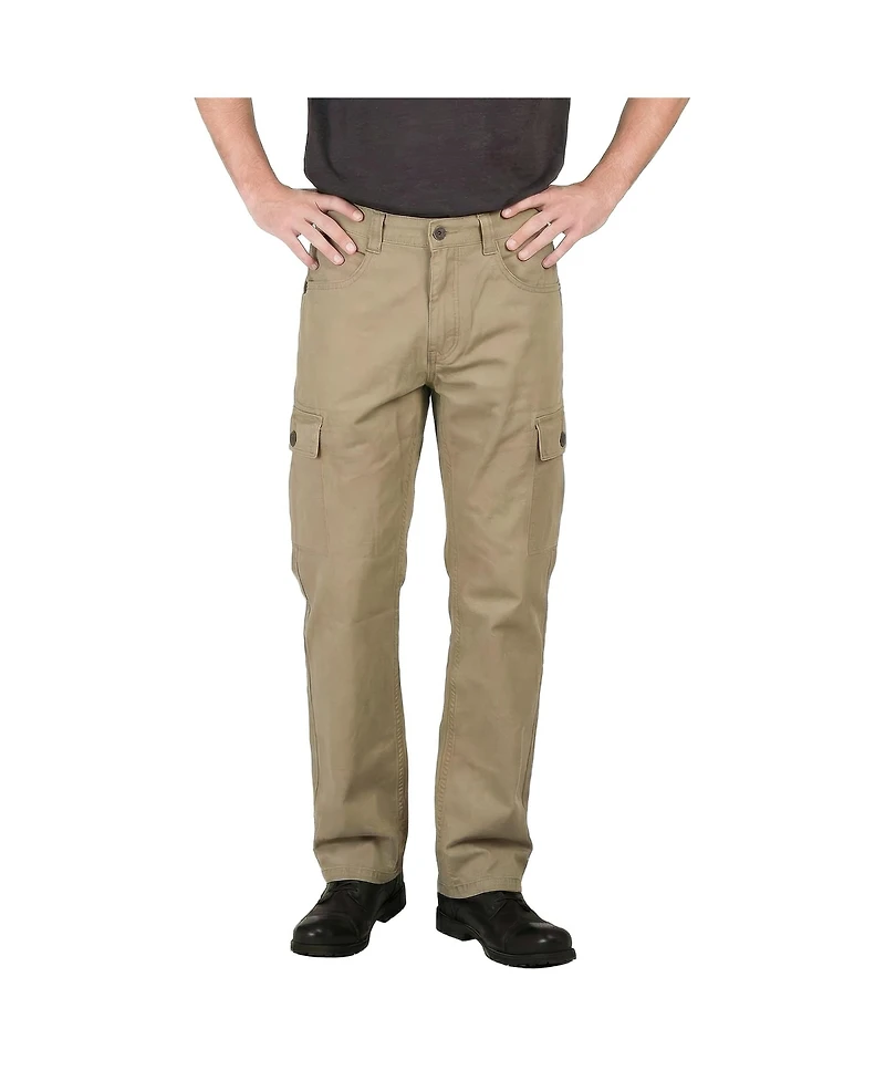 Level 7 Men's Relaxed Straight Canvas Cargo Pocket Pants