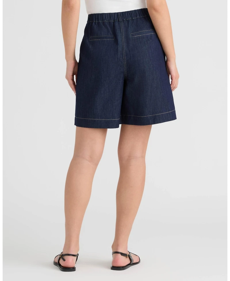 Nvlt Women's Denim-Look Bermuda Short