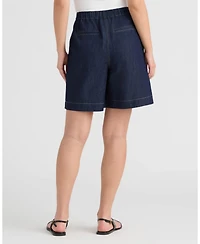 Nvlt Women's Denim-Look Bermuda Short