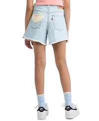 Levi's Girls' 7-16 Crochet Applique A-Line Shorts