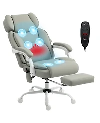 Homcom Massage Office Chair with Heat Reclining Function