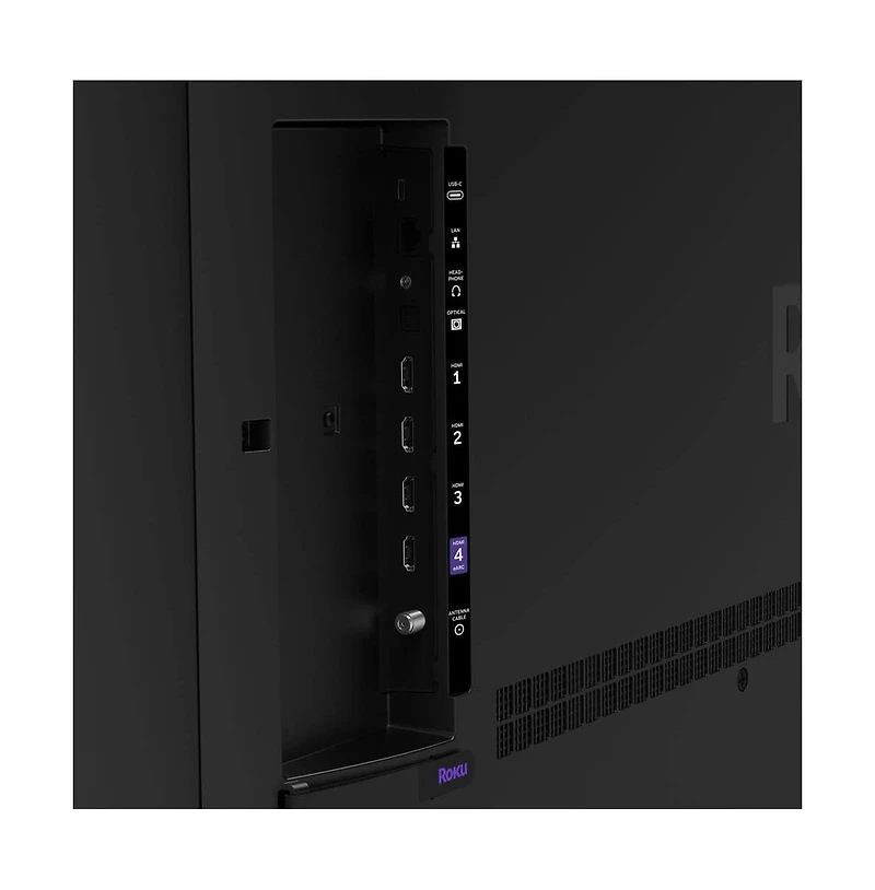 Roku 4K Qled Mini-led Smart Tv, Dolby Vision & Atmos, Hdr Plus, Streaming Bundle Uax Hdmi Cable & 12-Month Cps Protection Plan-55R6C7KIT1