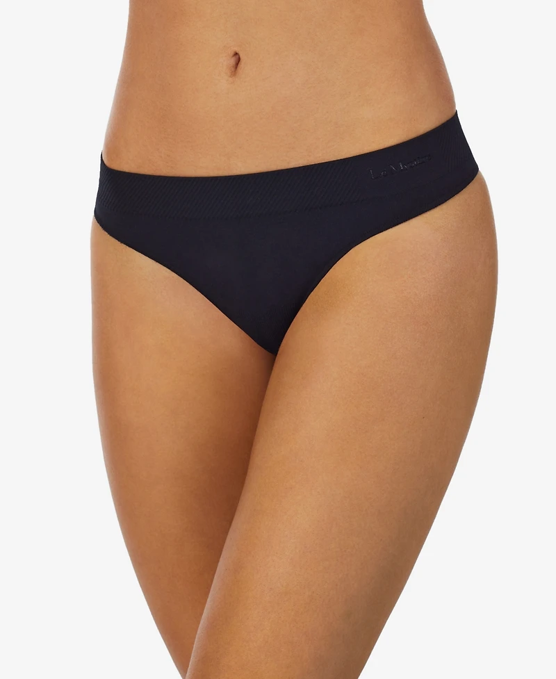 Le Mystere Women's Seamless Comfort Low-Rise Thong, 3-Pack