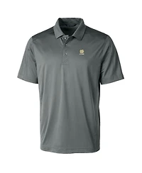 Cutter & Buck Men's Gray Notre Dame Fighting Irish Alumni Logo Prospect Textured Stretch Polo Shirt