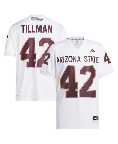 Adidas Men's Pat Tillman 42 White Arizona State Sun Devils Away Icon Premier Football Jersey