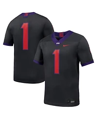 Nike Men's 1 Anthracite Tcu Horned Frogs Alternate Game Football Jersey