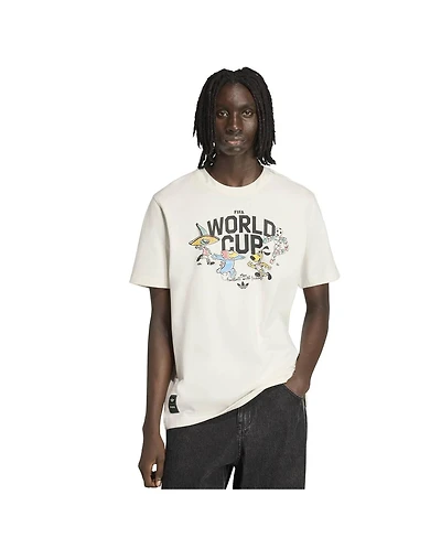 Adidas Men's White Fifa World Cup Historic Mascot Group T-Shirt